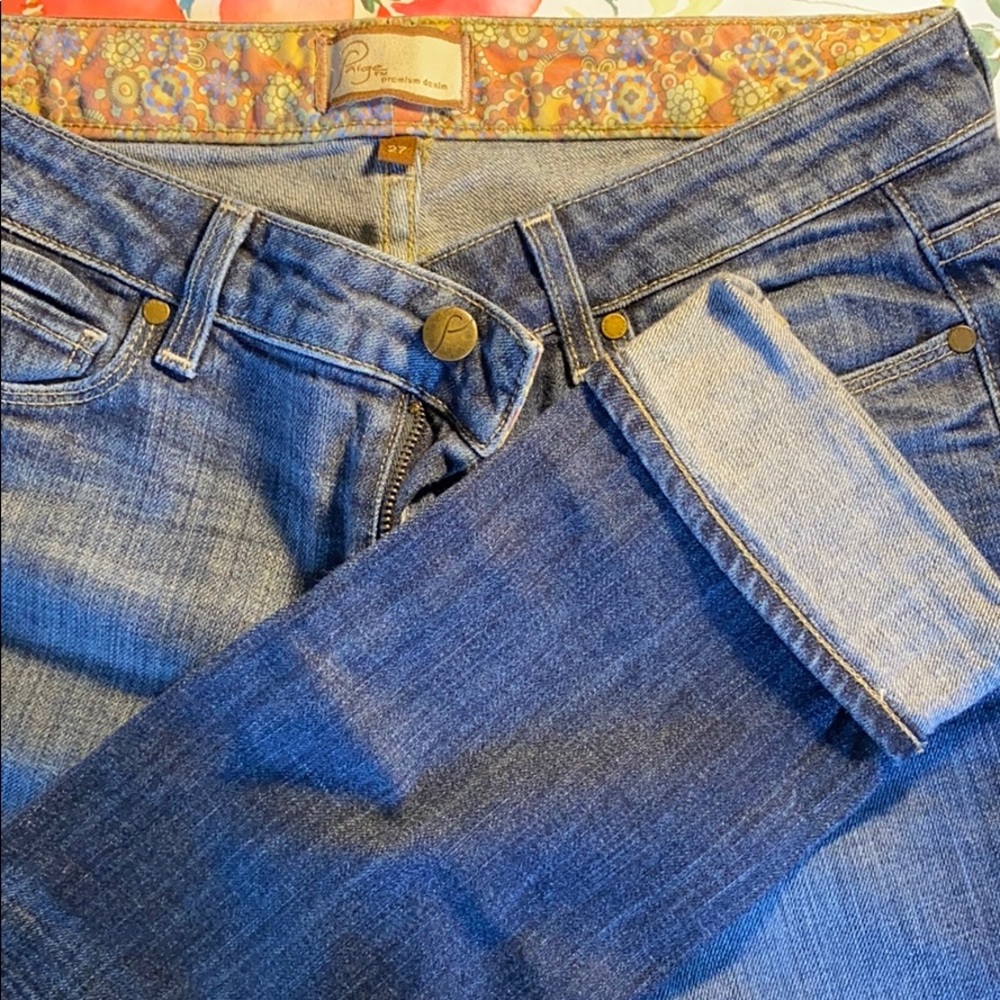 Paige denim size 27 boyfriend cut cropped jeans